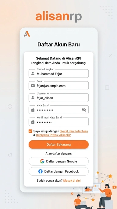 Panduan Lengkap Registrasi Akun alisanrp untuk Pengguna Android