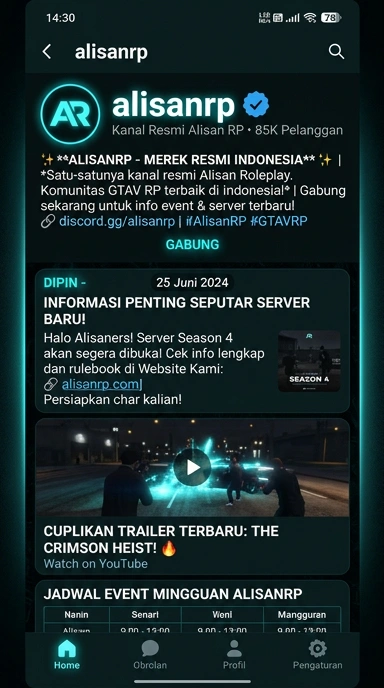 Kanal Resmi Alisanrp untuk Pengguna Android Indonesia