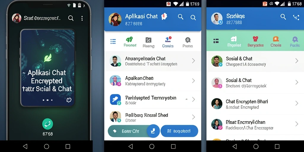 Antarmuka aplikasi Chat Encrypted 8768 yang aman dan mudah digunakan.