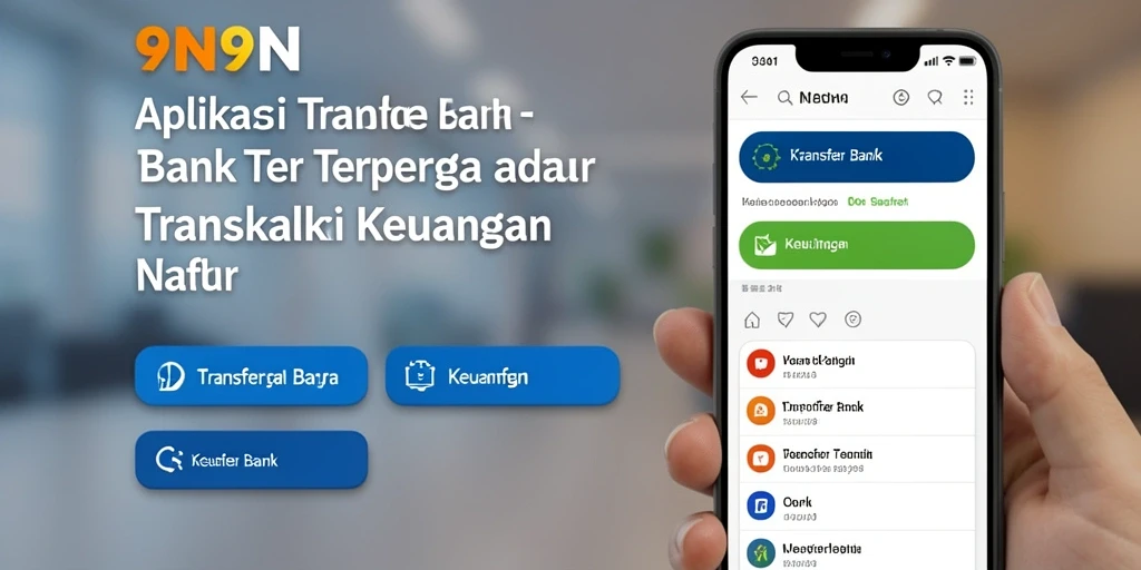 Antarmuka 9N9N yang menampilkan fungsi Transfer Bank yang praktis.