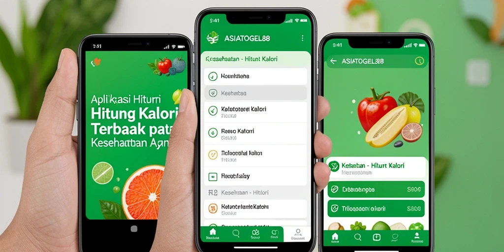 Antarmuka aplikasi ASIATOGEL88 yang mudah digunakan untuk menghitung kalori.