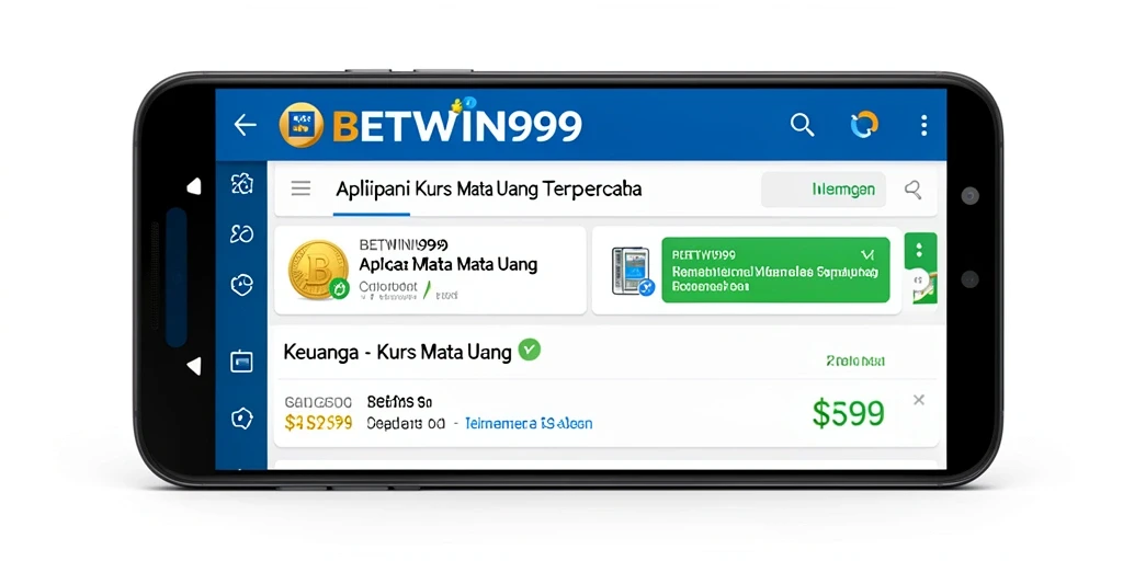Antarmuka sederhana BETWIN999 untuk konversi mata uang.