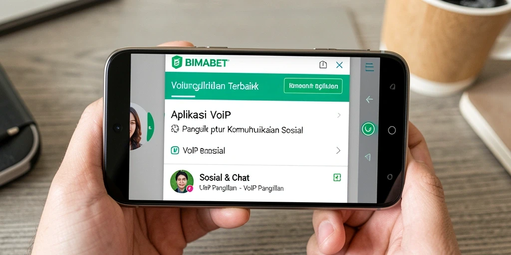 Antarmuka BIMABET yang intuitif untuk panggilan VoIP.