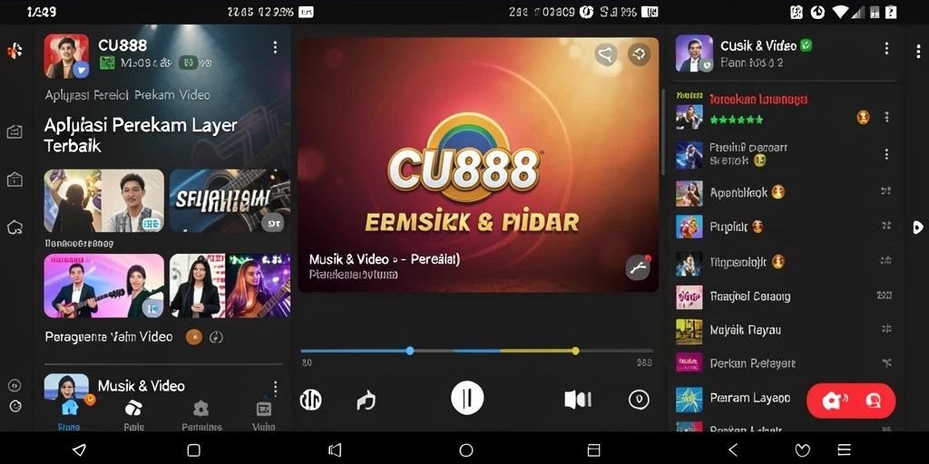 Antarmuka CU888 yang intuitif untuk merekam layar.