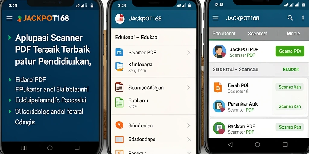Antarmuka aplikasi JACKPOT168 yang mudah digunakan untuk Scanner PDF.