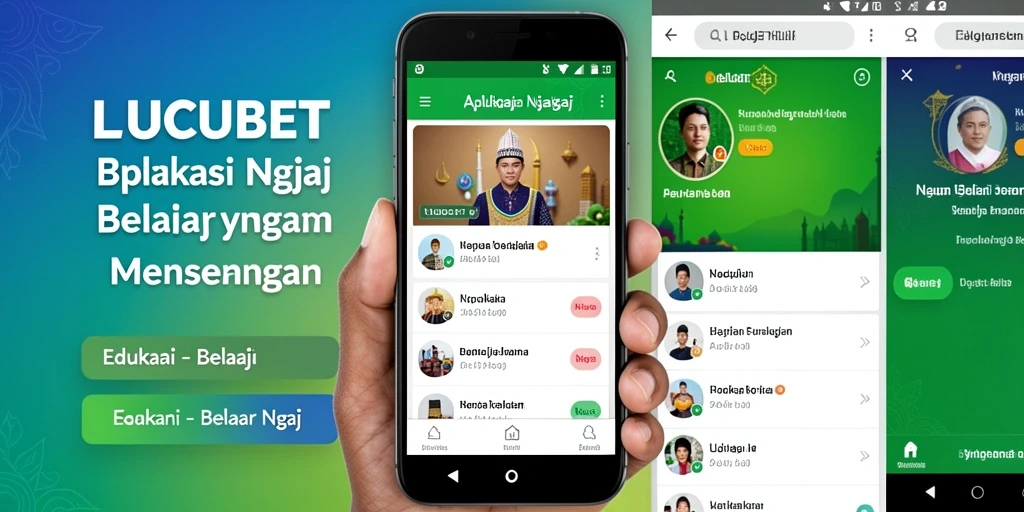 Antarmuka aplikasi LUCUBET yang interaktif untuk Belajar Ngaji.