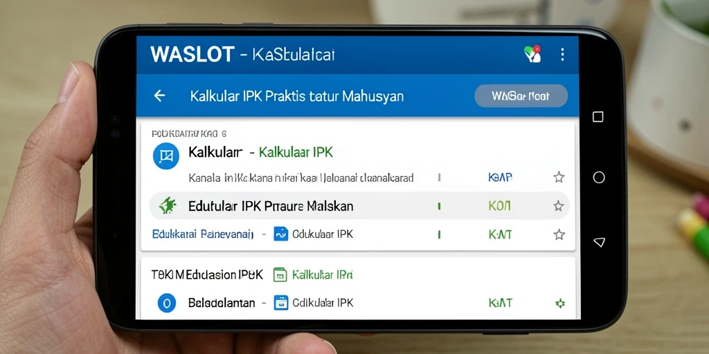 Tampilan antarmuka aplikasi Kalkulator IPK yang bersih dan informatif.